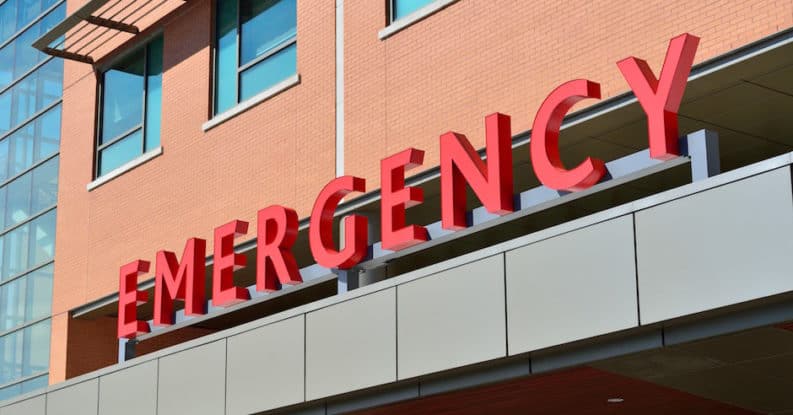 Emergency Hospital Building Sign